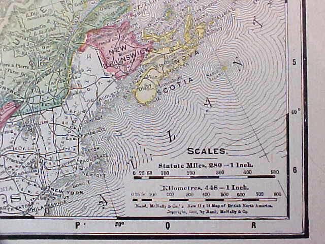 Map Alaska & Canada 1907 Antique