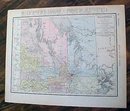 Map Nova Scotia & Manitoba 1907 Rand McNally