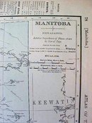Map Nova Scotia & Manitoba 1907 Rand McNally