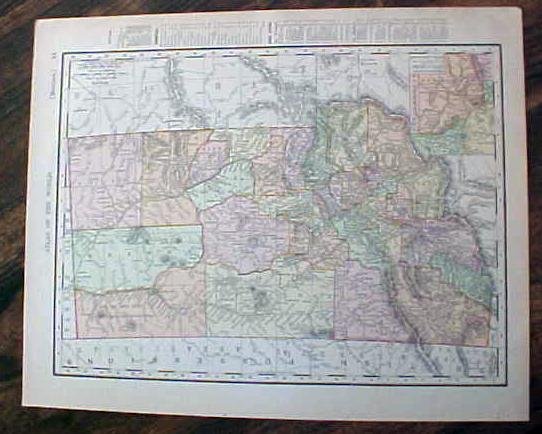 Map Nova Idaho & Montana 1907 Antique