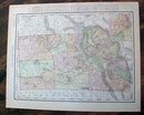 Map Nova Idaho & Montana 1907 Antique