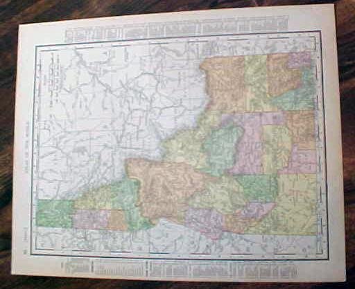 Map Nova Idaho & Montana 1907 Antique