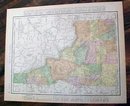 Map Nova Idaho & Montana 1907 Antique