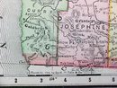 Map Washington & Oregon 1907 Antique
