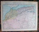 Antique Map Egypt & Algeria, Tunis 1907
