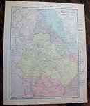 Antique Map Abyssinia & Oceania 1907