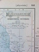 Antique Map Abyssinia & Oceania 1907