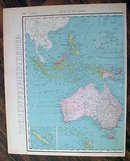Antique Map Abyssinia & Oceania 1907