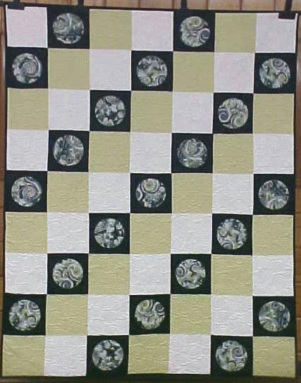 Quilt Abstract Art Titan Moon 55 x 69
