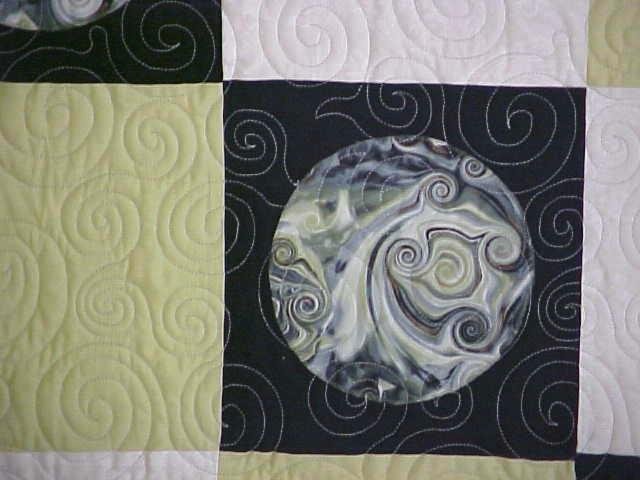 Quilt Abstract Art Titan Moon 55 x 69