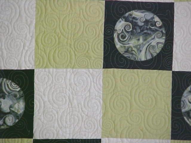 Quilt Abstract Art Titan Moon 55 x 69