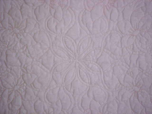 Baby Quilt Wholecloth Christening 37 x 38