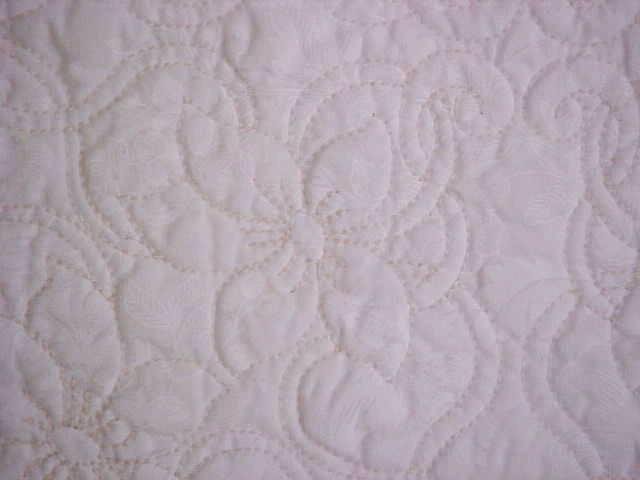 Baby Quilt Wholecloth Christening 37 x 38