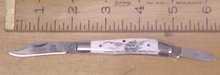 National Blade Hand Etched Knife Flying Cloud