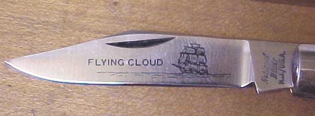 National Blade Hand Etched Knife Flying Cloud