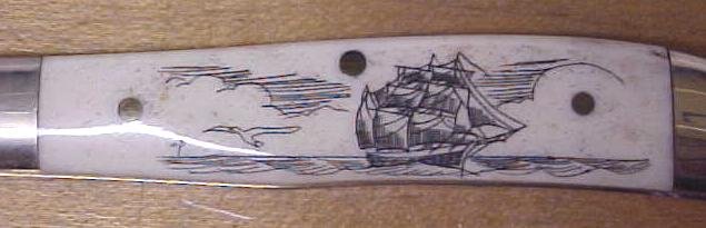 National Blade Hand Etched Knife Flying Cloud