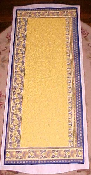 French Country Table Runner Blue & Yellow