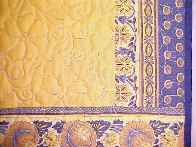 French Country Table Runner Blue & Yellow