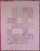 Baby Quilt Shabby Cottage Floral Pastel Pinks Greens and More