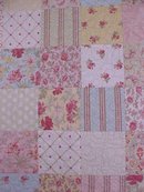 Baby Quilt Shabby Cottage Floral Pastel Pinks Greens and More