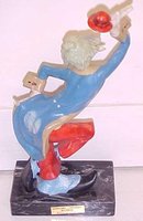 Clown on Marble Base Made in Italy Depose 945