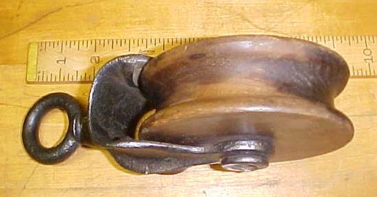 Antique Single Rope Pulley Block & Tackle