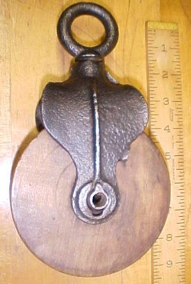 Antique Single Rope Pulley Block & Tackle