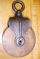 Antique Single Rope Pulley Block & Tackle