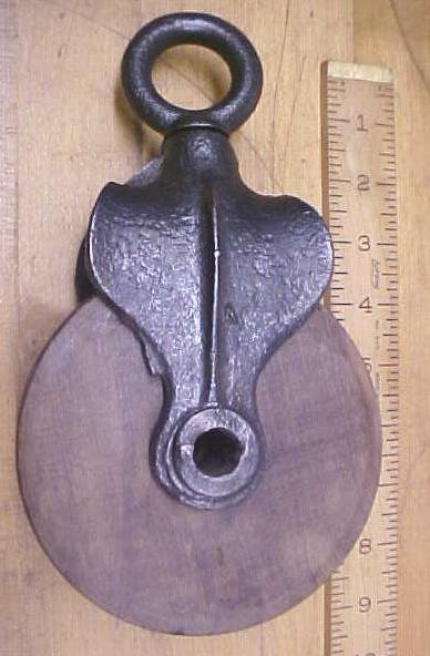 Antique Single Rope Pulley Block & Tackle