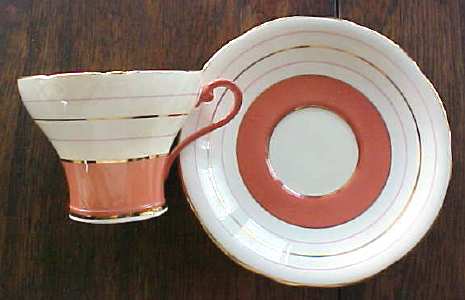 Aynsley Teacup & Saucer Beautiful Salmon