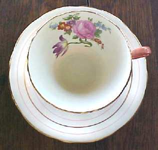 Aynsley Teacup & Saucer Beautiful Salmon