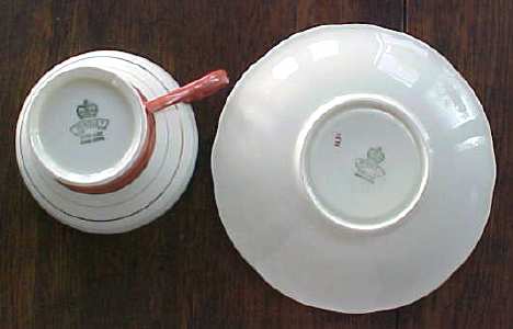 Aynsley Teacup & Saucer Beautiful Salmon