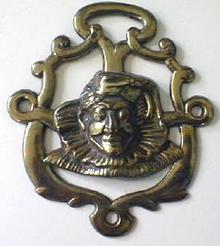 Brass Horse Rosette Unusual Clown Design