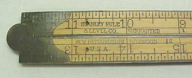 Stanley No. 60 Double Arch Joint Folding Rule Brass Bound