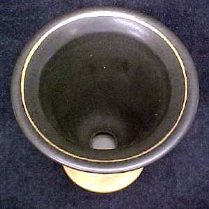 Hyalyn Porcelain Vase Rich Gold & Black
