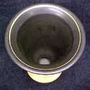 Hyalyn Porcelain Vase Rich Gold & Black