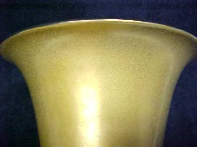 Hyalyn Porcelain Vase Rich Gold & Black