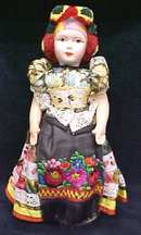 Ethnic Doll Vintage Colorful Costume