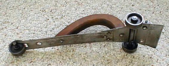 Antique Hand Scraper on Cast Iron Wheels Rare!