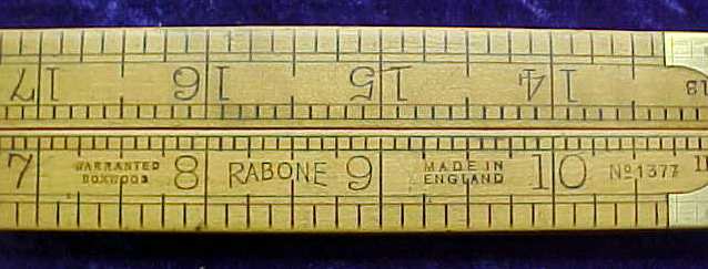 Rabone Arch Joint 2' Boxwood Rule No. 1377