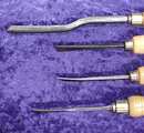English Carving Chisels Nice Group of 4 Antique