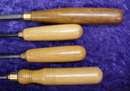 English Carving Chisels Nice Group of 4 Antique