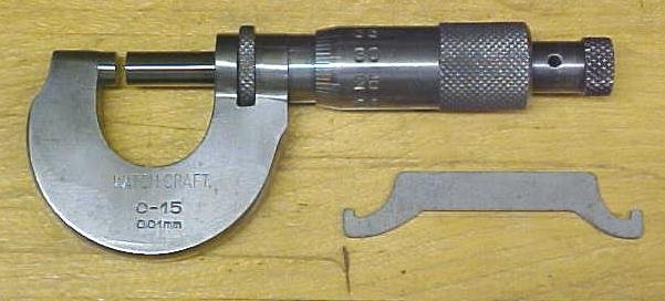German Watch-Craft Micrometer 0-15 mm & wood box