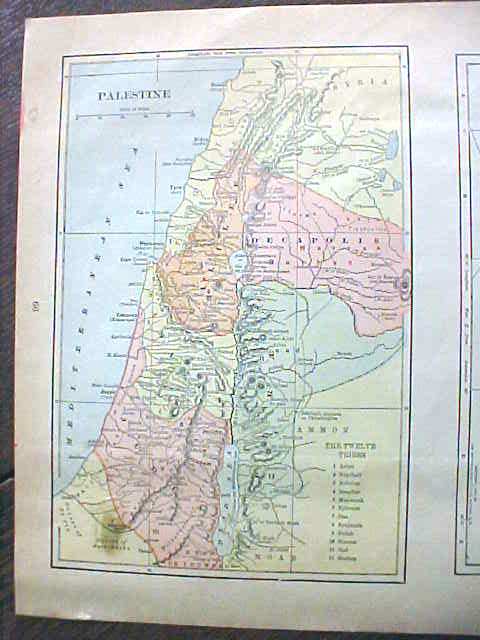 Antique Map Puerto Rico British Columbia 1901