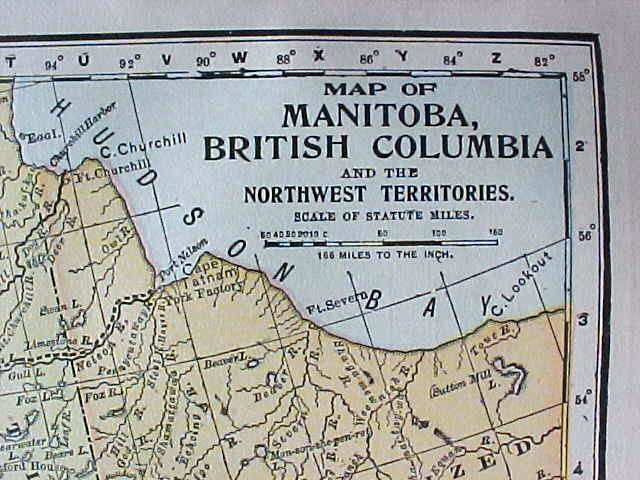 Antique Map Puerto Rico British Columbia 1906