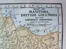 Antique Map Puerto Rico British Columbia 1906