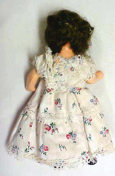 German Bisque Doll Jointed Mohair Wig Antique