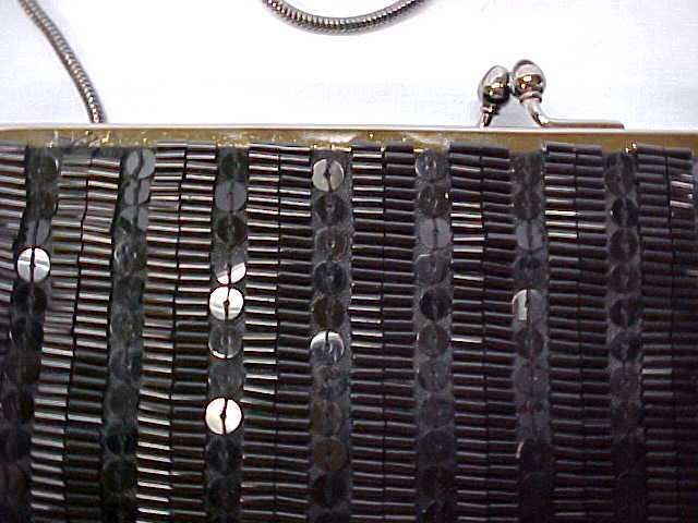 Evening Bag Black Beaded Elegant Deco Style