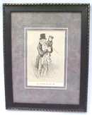 Dickens Tiny Tim & Bob Cratchit 1911 Framed