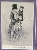 Dickens Tiny Tim & Bob Cratchit 1911 Framed